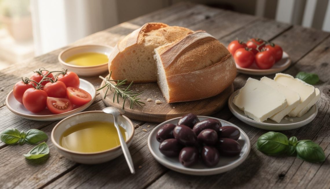 découvrez notre pain au petit-déjeuner méditerranéen, une recette savoureuse aux saveurs ensoleillées idéale pour bien commencer la journée.